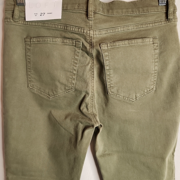 Made and Love LOFT Sage Green Skinny Jeans Womens sz 4/27 Petite - Picture 9 of 9